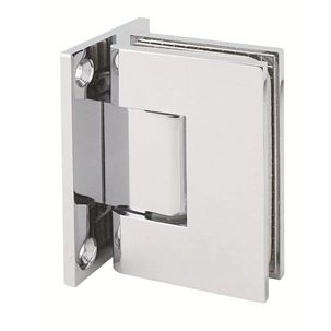 Mont Hard Wall to Glass Shower Hinge in Polished Chrome Finish for Framless Heavy Glass Shower Doors