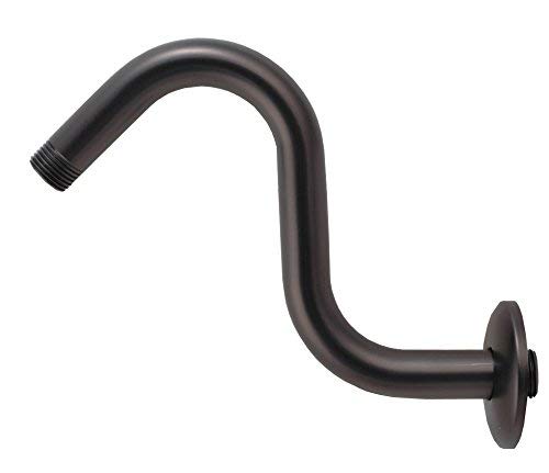 S Style Shower Arm, Oil Rubbed Bronze Finish, with Flanges, Raise up 4