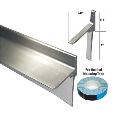 Chrome Framed Shower Door Replacement Bottom Deflector with Vinyl Sweep - 35