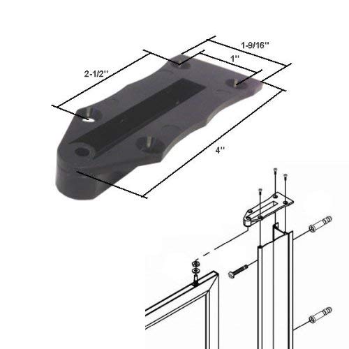 Black Nylon Framed Swing Shower Door Replacement Pivot Bracket