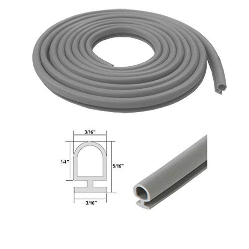 Gray Vinyl Shower Door Bulb Seal - 84 in long