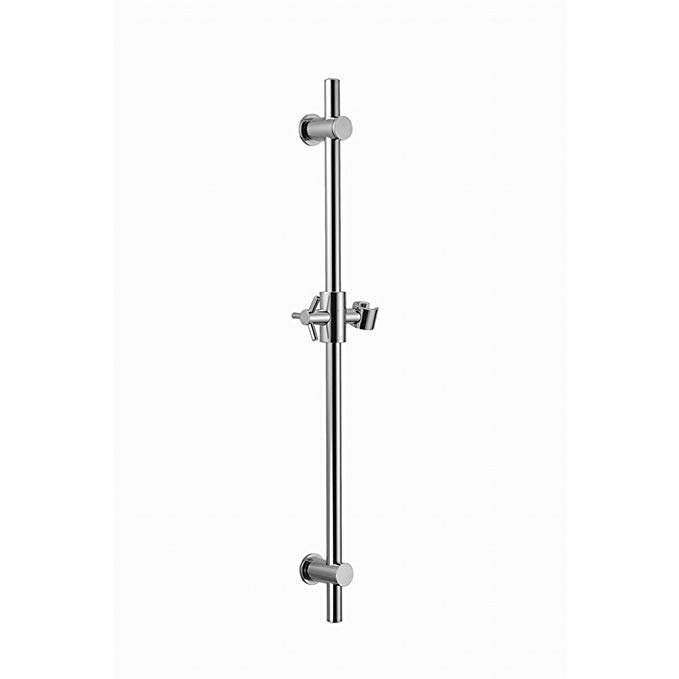 SUMERAIN Round All Brass Hand Shower Slide Bar with Height&Adjustable Bracket Holder Chrome Finish