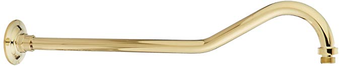 Jones Stephens S01157 1/2X18-Inch Raised Bend Shower Arm, Polished Brass