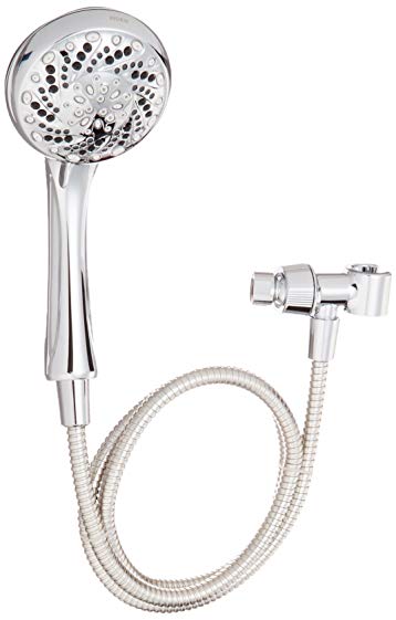 Moen 21908 Multi-Function Hand Shower Package with Hose and Shower Arm Included from the Inspire Collection, Chrome