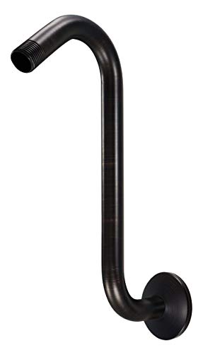 LDR 520 2419ORB 12- Inch Stainless Steel S Style Shower Arm with Flange Genuine Oil Rubbed Bronze Finish