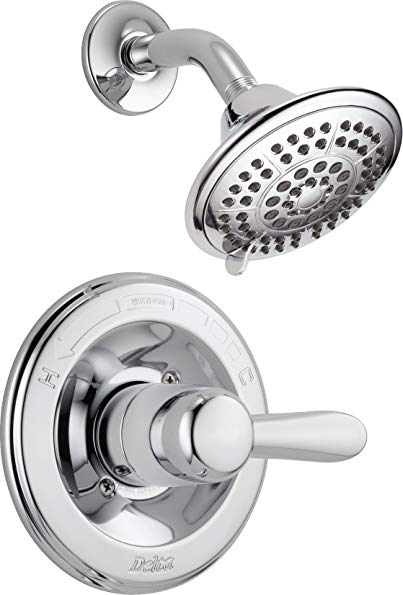 Delta Lahara 14 Series Single-Function Shower Trim Kit with 5-Spray Touch Clean Shower Head, Chrome T14238 (Valve Not Included)