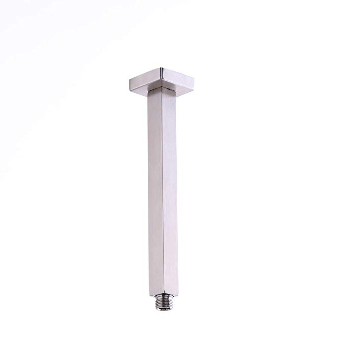 Lovedima 10 Inch Stainless Steel CeilingMounted Square Shower Arm in Brushed Nickel