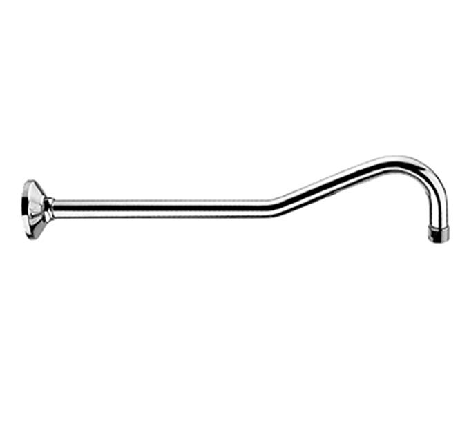 Whitehaus WHSA520-POCH Showerhaus Long Hooked Solid Brass Shower Arm, 17-Inch, Polished Chrome