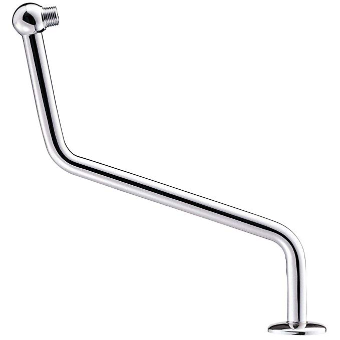 Danze D481116 S-Shape Showerarm with Flange, 13-Inch, Chrome