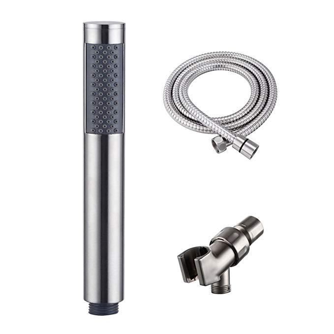 KES DP150-2 Bathroom Single Function Handheld Shower Head with Extra Long Hose and Shower Arm Mount, Brushed SUS304 Stainless Steel